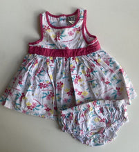 Load image into Gallery viewer, Tape a l&#39;oeil baby girl size 6-9 months pink white floral beach dress, VGUC
