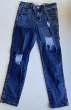 Load image into Gallery viewer, Cotton On kids size 9 blue denim distressed jeans pants adjustable waist, VGUC
