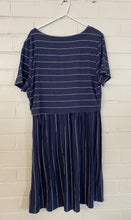 Load image into Gallery viewer, Ripe women&#39;s size XL maternity blue white stripe t-shirt dress, VGUC
