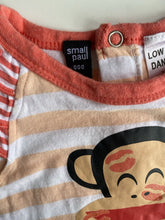 Load image into Gallery viewer, Paul Frank baby girl size 0-3 months pink stripe one-piece monkey, VGUC
