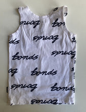 Load image into Gallery viewer, Bonds baby size 18-24 months white grey logo chesty tank singlet, VGUC
