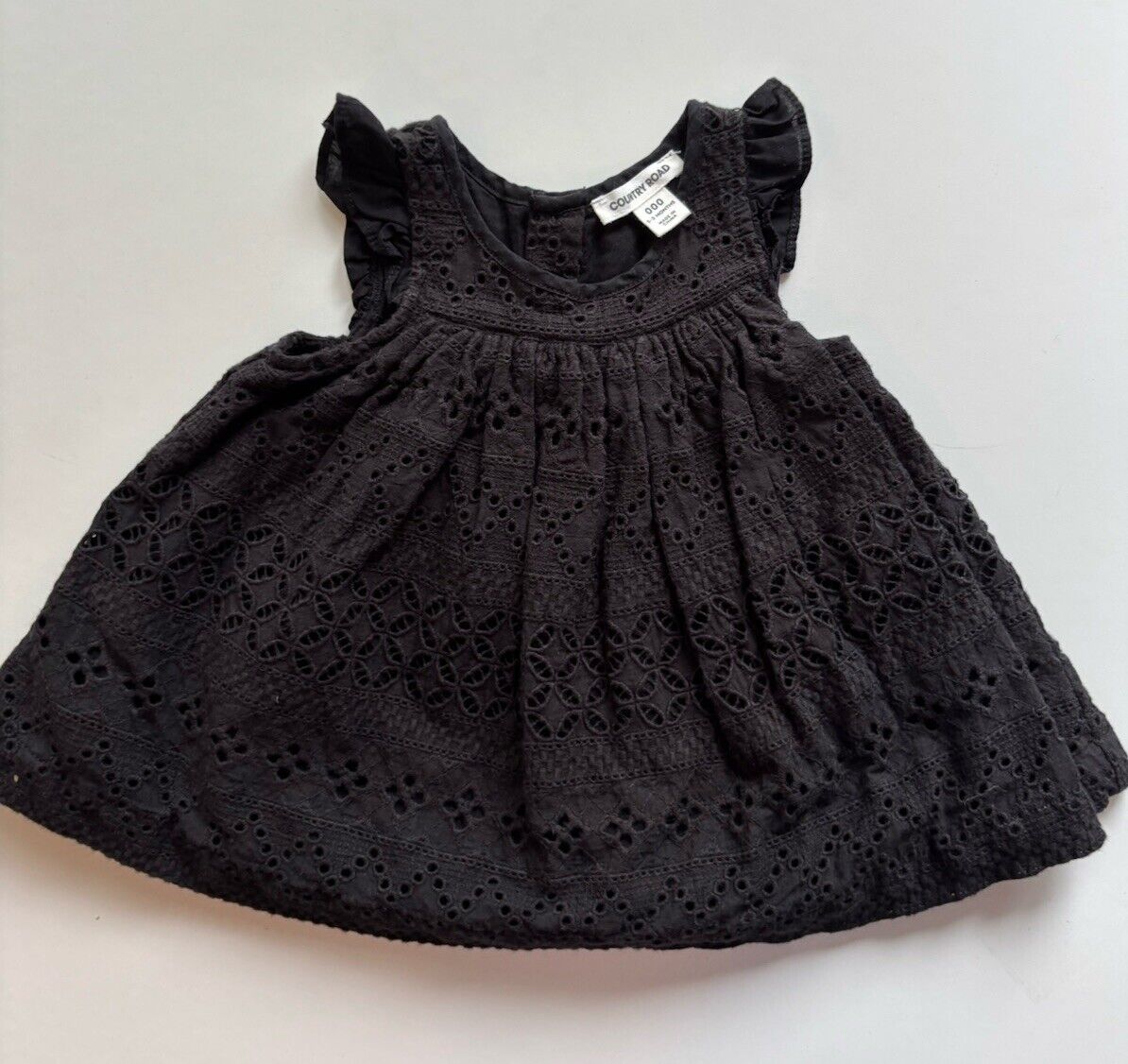 princess polly baby blue dress Cassis Pinafore Baby Dress & Bloomer Set (Organic Cotton) (18-24m, Blue Floral) main image 0