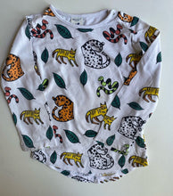 Load image into Gallery viewer, Walnut baby size 18-24 months white jungle animals long sleeve top, GUC
