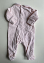 Load image into Gallery viewer, Tiny Little Wonders baby girl size 0-3 pink velour collared one-piece fox, VGUC
