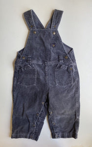 Marquise baby size 12-18 months grey cord overalls one-piece, VGUC