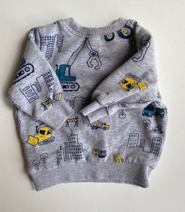 Carter's baby boy size 0-3 months grey jumper diggers, VGUC