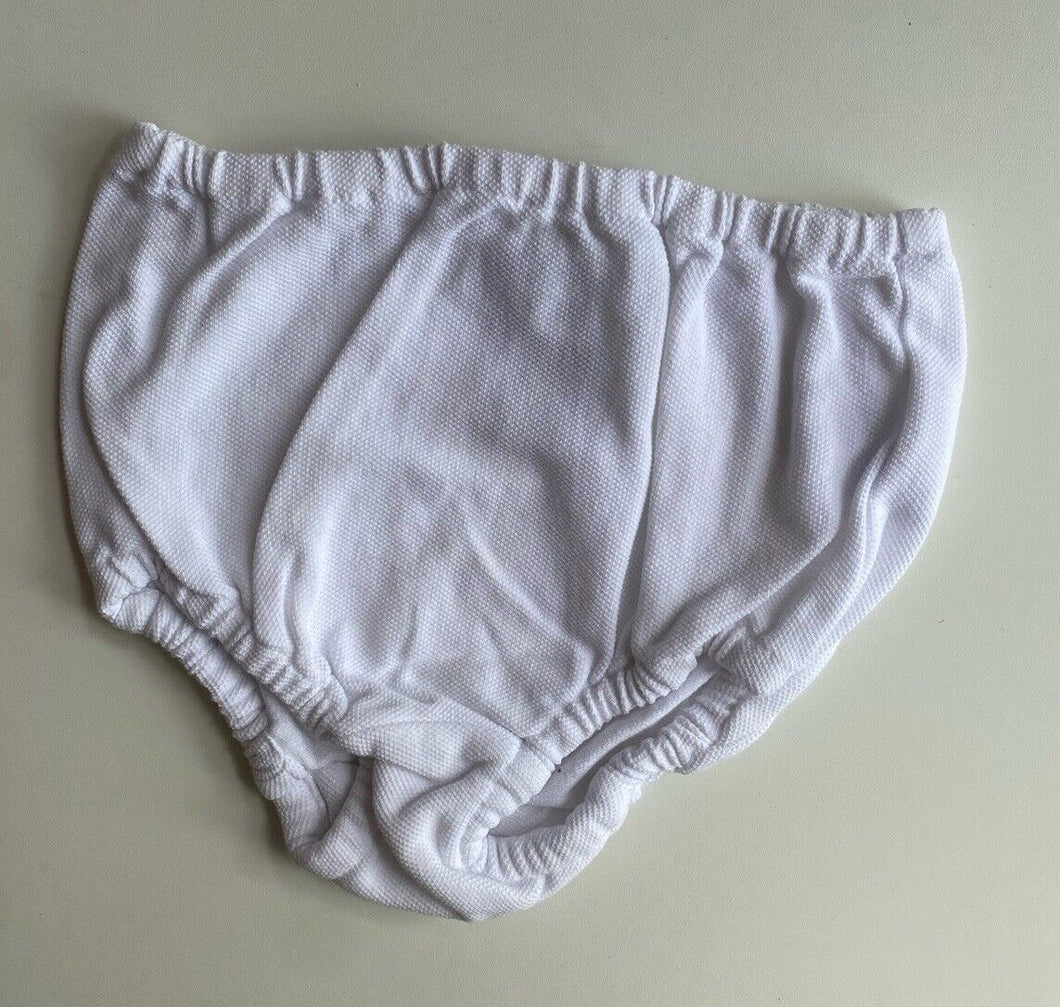 Ralph Lauren baby size 0-3 months white elastic waist bloomers pants, VGUC