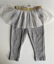 Load image into Gallery viewer, Ollie&#39;s Place baby girl size 6-12 months grey leggings tutu skirt, VGUC
