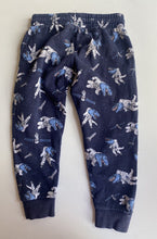 Load image into Gallery viewer, Cotton On Kids size 5 navy blue dinosaur space rockets track pants, VGUC
