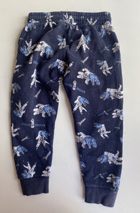 Cotton On Kids size 5 navy blue dinosaur space rockets track pants, VGUC