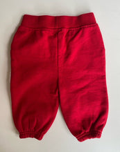 Load image into Gallery viewer, Purebaby baby size 3-6 months red drawstring track pants, EUC
