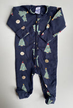 Load image into Gallery viewer, Target baby size 3-6 months blue Christmas one-piece zip, VGUC
