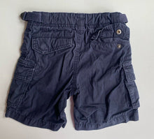 Load image into Gallery viewer, Country Road baby boy size 6-12 months navy blue cargo shorts, VGUC
