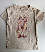 Load image into Gallery viewer, Cotton On Kids girls size 8 beige marle sequin bunny t-shirt, VGUC
