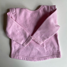 Load image into Gallery viewer, Target baby girl size 3-6 months pink pullover jumper floral frills sleeves VGUC
