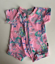 Load image into Gallery viewer, Bonds baby girl size 0-3 months zippy wondersuit romper pink floral, VGUC
