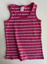 Load image into Gallery viewer, Target kids girls size 6 pink white stripe ribbed tank top, VGUC
