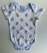 Load image into Gallery viewer, Bonds Babygro baby size 3-6 months white blue bodysuit bunnies, VGUC
