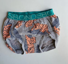 Load image into Gallery viewer, Bonds baby size 3-6 months grey orange tigers bloomers pants, VGUC
