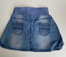 Load image into Gallery viewer, Boa Bab kids girls size 6 years blue denim elastic waist skirt, GUC
