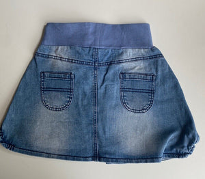 Boa Bab kids girls size 6 years blue denim elastic waist skirt, GUC