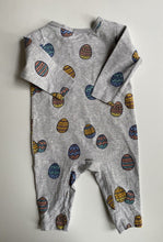 Load image into Gallery viewer, Cotton On baby size 3-6 months grey one-piece Easter eggs, EUC
