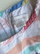 Load image into Gallery viewer, Pumpkin Patch baby girl size 6-12 months pink stripe dress, VGUC
