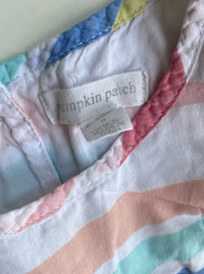 Pumpkin Patch baby girl size 6-12 months pink stripe dress, VGUC