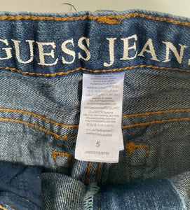 Guess Jeans kids size 5 dark blue denim straight leg jeans, VGUC