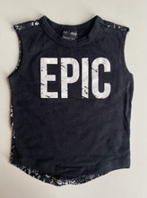 Load image into Gallery viewer, MRP baby size 1-2 black white tank top t-shirt EPIC, VGUC
