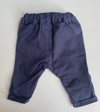 Load image into Gallery viewer, Target baby boy size 0-3 months navy blue chino pull on pants, VGUC
