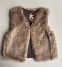 Load image into Gallery viewer, Cotton On Kids girls toddler size 3 light brown fluffy vest, VGUC
