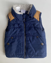 Load image into Gallery viewer, Baby Berry baby size 3-6 months navy blue zip up vest, VGUC
