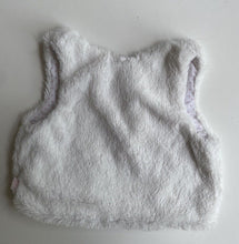 Load image into Gallery viewer, Target baby girl size 3-6 months white fluffy vest, VGUC
