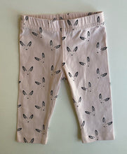 Load image into Gallery viewer, Walnut baby girl size 3-6 months pale pink leggings pants bunny ears, VGUC
