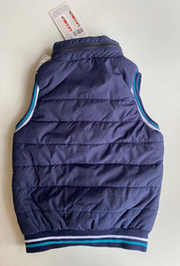 Orchestra kids boys size 6 navy blue puffer vest zip, BNWT