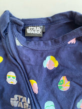 Load image into Gallery viewer, Cotton On baby x Star Wars size 12-18 months navy blue romper logos, VGUC
