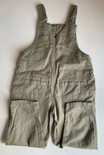 Load image into Gallery viewer, Next kids girls size 5 years olive green overalls jumpsuit, GUC
