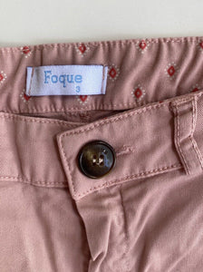 Foque kids girls toddler size 3 pink chino shorts, VGUC