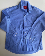 Load image into Gallery viewer, Fred Bracks kids boys size 10 blue check long sleeve collared shirt, VGUC
