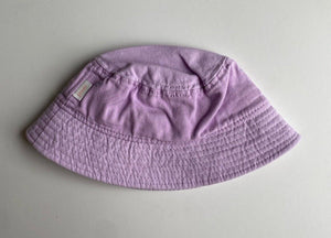 Seed baby girl one size purple bucket sun hat 'H' summer, VGUC