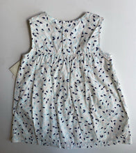 Load image into Gallery viewer, Country Road baby girl size 6-12 months white blue patterned dress, BNWT
