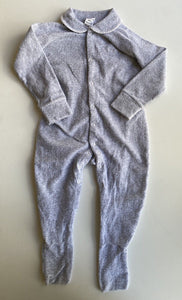 Bonds kids toddler size 2 grey terry towelling collared wondersuit, GUC