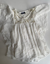 Load image into Gallery viewer, Bardot Junior kids girls size 12 white gold lace top blouse, EUC
