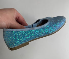 Load image into Gallery viewer, Anko kids girls size EUR 30/US 12 blue glitter ballet flat shoes, VGUC
