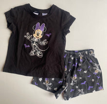 Load image into Gallery viewer, Disney Minnie Mouse kids girls toddler size 2 black Halloween PJ set, GUC
