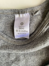 Load image into Gallery viewer, Target baby size 0-3 months grey bodysuit top leggings beanie set, VGUC
