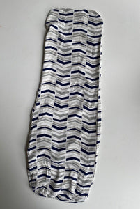 ErgoCocoon AIR baby size 2-4 months blue white bamboo swaddle, EUC