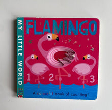 Load image into Gallery viewer, Flamingo A colourful book of counting kids toddler board book, VGUC
