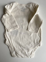 Load image into Gallery viewer, GAP baby size 0-3 months white fox long sleeve bodysuit top, VGUC
